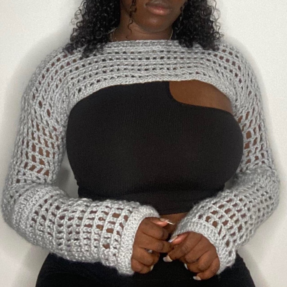 The Marley Fishnet Crochet Shrug